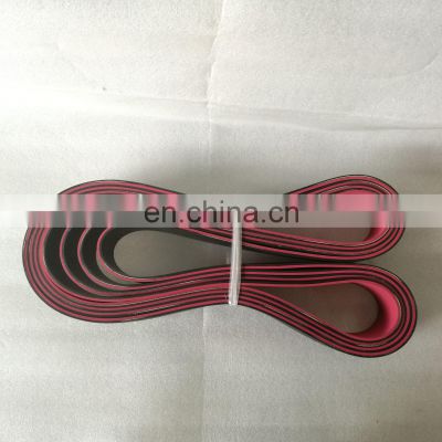 Red Rubber Coating Black Rubber Flat Belts(Section 2000x70x6)