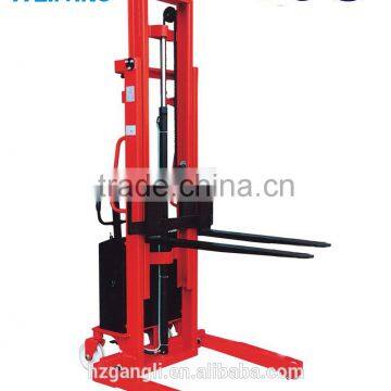 Semi-electric Stacker With Adjustable Fork