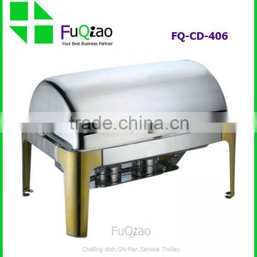 Rectangle Stainless Steel Gold Buffet Chafing Dish for Sale