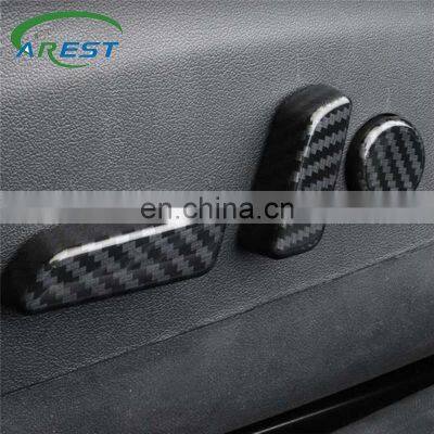 6 pcs Carbon fiber for Tesla Model 3 power seats Electric seat adjustment Switch protect Cover ornament accessories