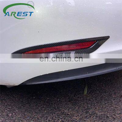 For Tesla Model 3 Rear fog lamp decorative frame Carbon fiber Taillight protective cover Modified accessories decoration