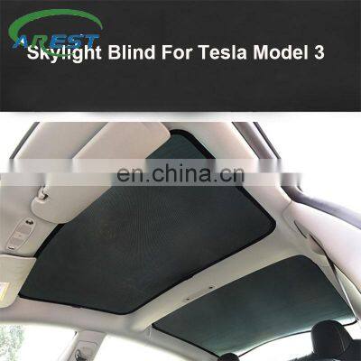 For Tesla Model 3 Sunshade Interior Front rear car skylights sunscreen heat insulation curtain