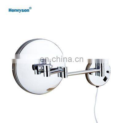Hotel Bathroom Smart Round Wall Magnifying Illuminated Bathroom Mirror photo-4