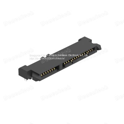Denentech SATA 7+15P H4.20mm Female Right Angle DIP 1.80 Connector photo-2