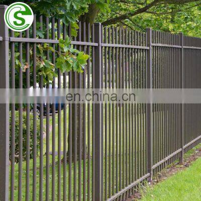 Galvanized black steel bar vanguard tubular fence for ambassador