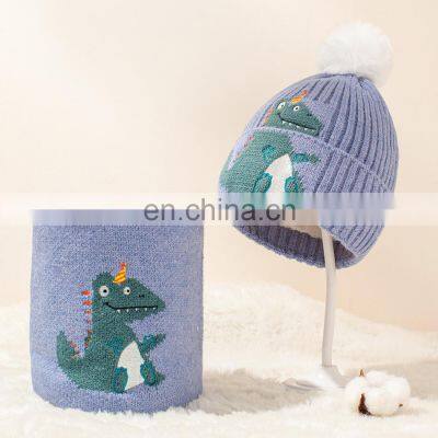 Winter Kids Hat Scarf Set Knit Fleece Lined Beanie Neck Warmer Scarf for Toddler Boys Girls Ages 6 Months to 4 Years photo-4