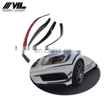 6PCS/set Carbon Front Air Vent Cover Fins For Mercedes Benz W176 A45 AMG A200 A250 Sport 13UP