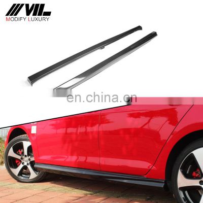 Carbon Fiber Car Side Bumper Skirt for VW Golf7 MK7 GTI