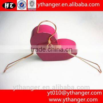 YY440 high quality wide shoulder red copper metal wire clothes hanger shirt hanger