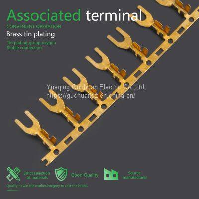 DJ4311-3.2 Fork Lug Horizontal Brass Horizontal 3.2 Fork Terminal photo-5