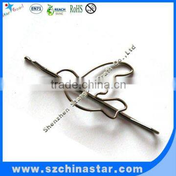 Popular unique peace dove shape metal wire hair clips