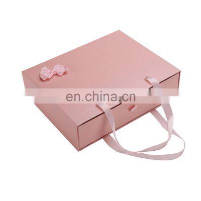 Fashion hard paper packaging slider drawer boxes for custom hair extension boxes