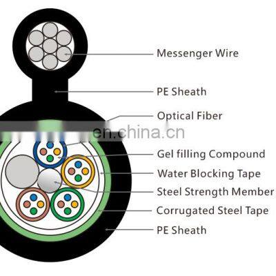 Factory Wholesale High Quality 12 24 48 Core Outdoor Single-mode Selfsuporting Aerial Fiber Optic Cable GYTC8S