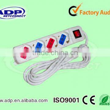 European power extension strip 4/5/6 gangs with single switch