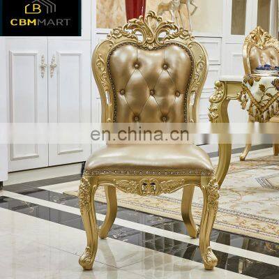 Natural marble dining table and chair combination luxury 6 person dining room sets