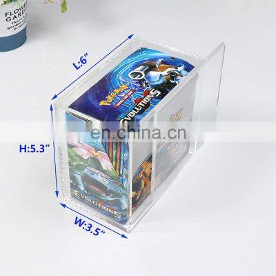 Custom Clear Acrylic Toy Booster Box Pokemon Cards Box Display Case Magnet Box photo-5