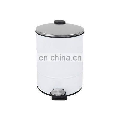 2021 New Developed Steel Trash Bin 5L Steel Waste Bins with Embossed Line Kitchen Bathroom Waste Bin