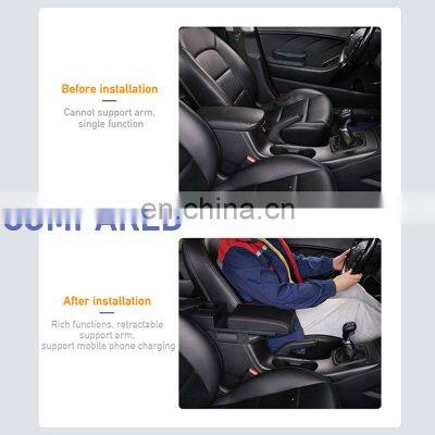 Hot Sale Car Armrest Cushion Elbow Support Cup Holder Storage Box Auto Arm Rest Pad Universal Vehicle With USB Charging Ports