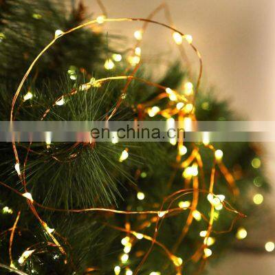 Factory price battery operated led copper wire outdoor fairy string lights