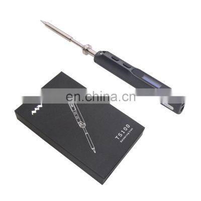 65W Digital OLED TS100 TS-B2 Mini Portable Programmable Electric Soldering Iron