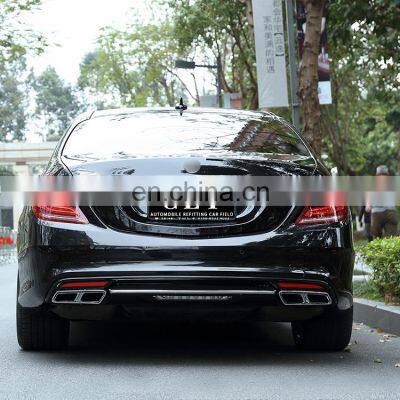 14-17 For Mercedes S Class W222 Modified S65 AMG Rear Lip Diffuser photo-4