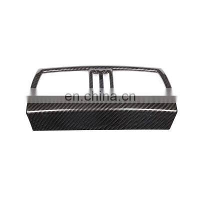 Carbon fiber Rear Air Conditioning Vent Frame Cover Trim Accessories For BMW X5 E70 X6 E71 2008 2009 2010 2011 2012 2013