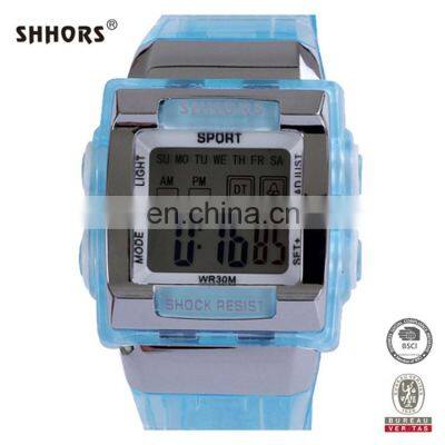 SHHORS 358 China Brand Outdoor Survival Men Digital Watch Plastic Strap Men Digital Led Wrist Watch photo-5