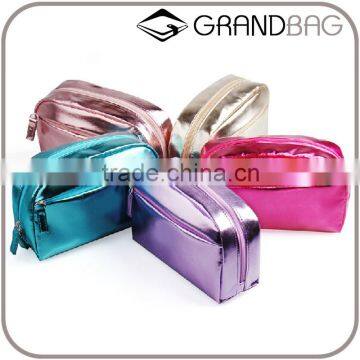 Wholesale Large Capacity Zipper PU Leather Makeup Bag Beauty Case Cosmetic Purse For women