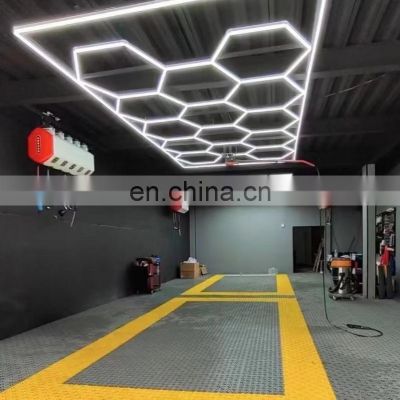 High-energy Lighting Upgrade Car Wash Station DIY Hexagonal Honeycomb LED Garage Bay Ceiling Lamp