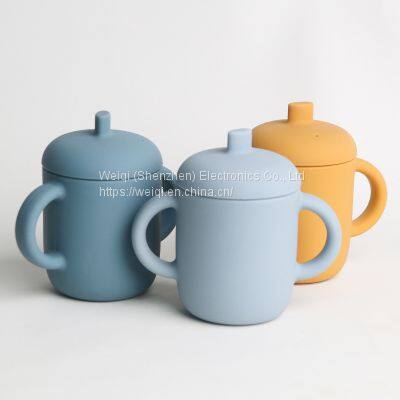 Weiqi Manufacturer Baby Sippy Cup Silicone Kids Feeding Cup With Lid photo-2