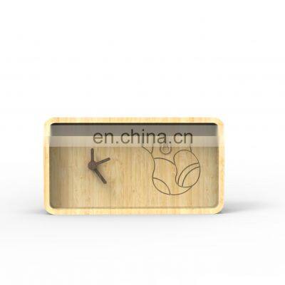 Promotional Multifunction Desktop Small Portable Bamboo Bird Sound Analog Desk & Table Clocks photo-5