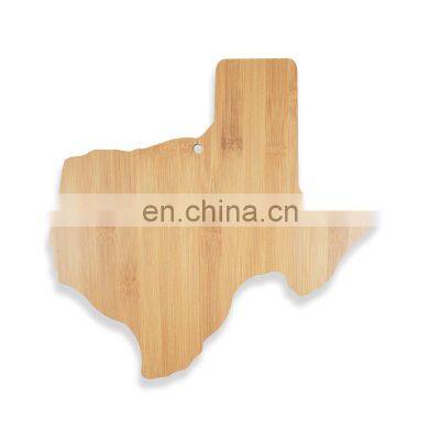 Bamboo Wood State Shaped Bamboo Serving Cutting Board photo-4