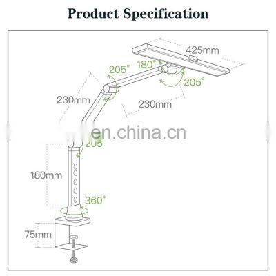 15w Fast USB Charging Auto-Off 30&60 Mins Timer Touch Control Light Memory Function LED Desk Lamp photo-2
