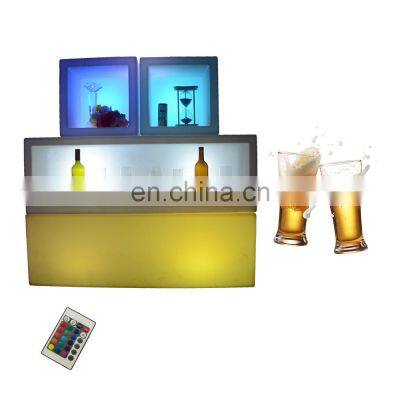 discotheque commercial DJ ice bucket rubiks cube light glowing beer bottle holder event glowing sparkling wine ice bucket