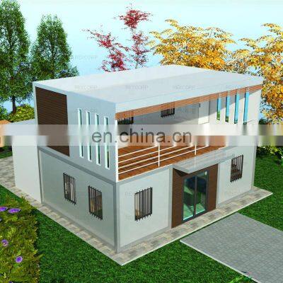 2 Storey Three Bedroom Modular Prefabricated House Container House in Philippines Residential with Balcony