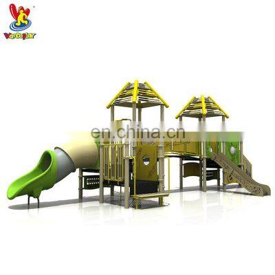 Musical Themes Amusement Park Rides Outdoor Kids Playground Plastic Slide Play Set Games Playhouse for Kindergarten