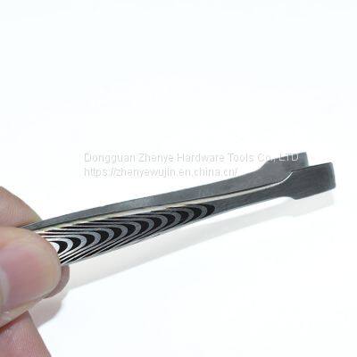Flat Mouth Tweezers Anti-static Stainless Steel High-precision Clip Stamp Plucking Hair Phone Maintenance Thickened Flat Tweezers St-34a