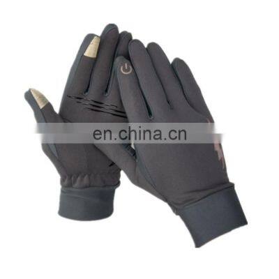 High Quality Wholesale Winter Warm Running Sports Black Touch Screen Cycling Gloves photo-3