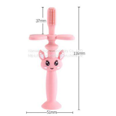 Food Grade Silicon Toothbrush Rabbit Shaped Baby Toothbrush photo-3