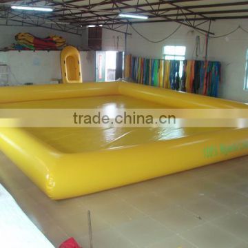 Custom PVC plastic Yellow Color Large Inflatable Swimming Pool