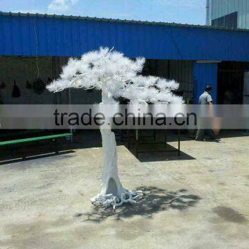 the white artificial pine tree