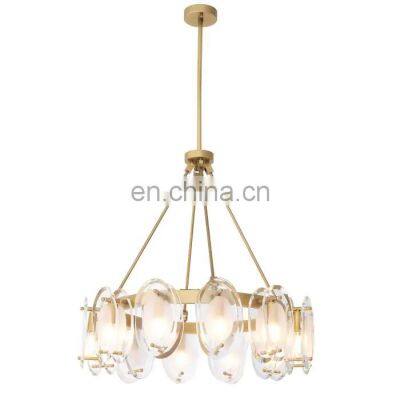 Postmodern glass chandelier American luxury lighting Warm bedroom Creative dining room hanging lamp