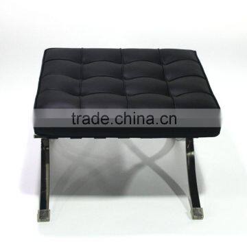 Stainless Steel X Frame Barcelona Ottoman photo-2