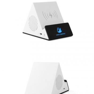 3 In 1 Mobile Partner LED Logo Customization Phone Holder Bluetooth Speaker Wireless Charger photo-6