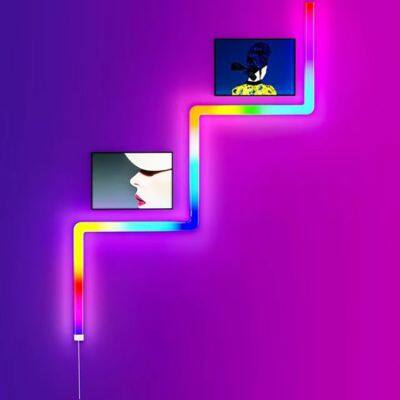 RGBIC LED Photo Decor Wall Lamp Smart Home Lights App Wall Sconces TV Gaming Lights Glide Light with Music Sync