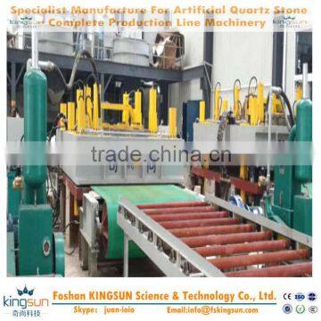 KINGSUN Best Selling Quartz Engineered Stone Making Machines/600 m2/ 8 hours Quartz Stone Slab Pressing Machinery