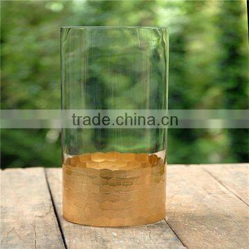 Cylinder Vase Gold Decorative Glassware Set Quality Choice photo-3