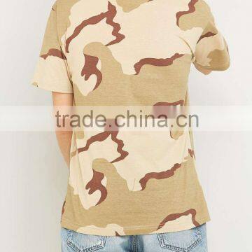 New Style Custom Mens Tricolour Desert Camo T Shirts photo-3
