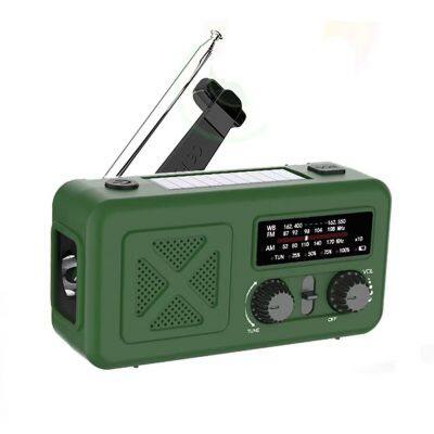BSG-218(new)Multifunction Solar Emergency Radio with Power Bank, Hand Crank, 4000/8000mAh Battery, SOS Alarm, Flashlight & iPhone 15 Charging