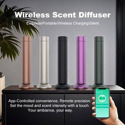 Premium Modern Design Aluminum Alloy Aroma Diffuser 150ml Bluetooth APP Remote Control Home Bedroom Decor Scent Machine